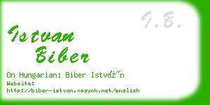 istvan biber business card